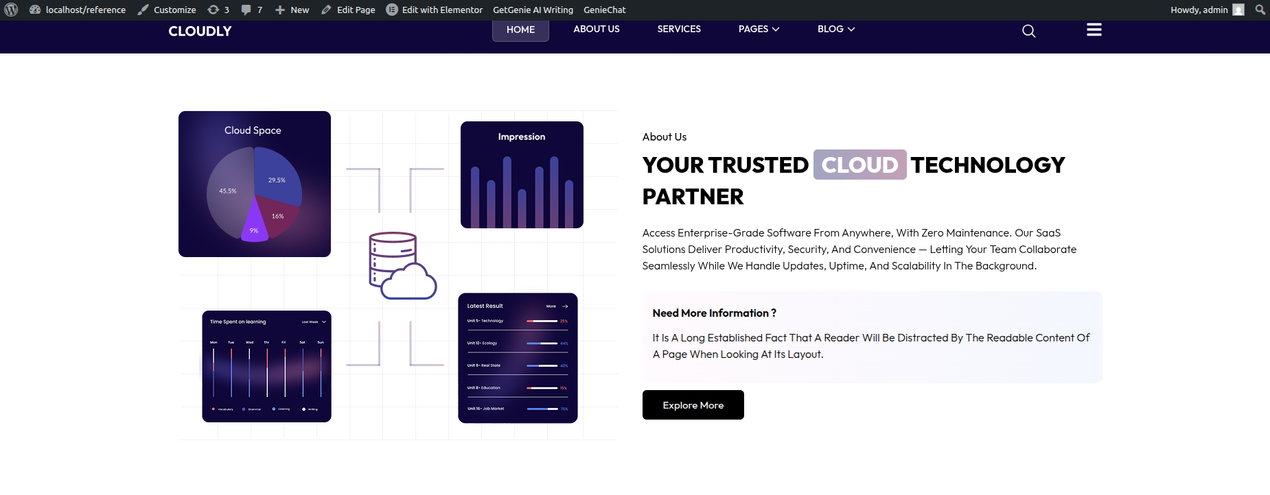 Homepage About Section