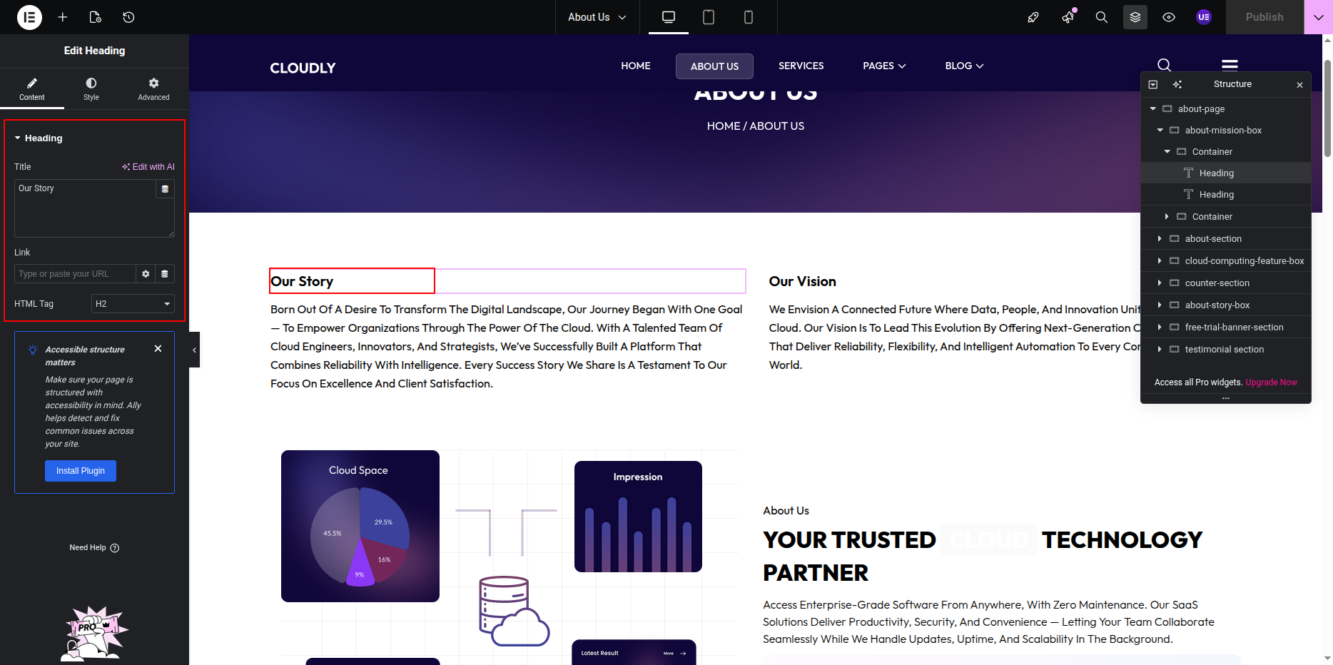 About Page Banner Section