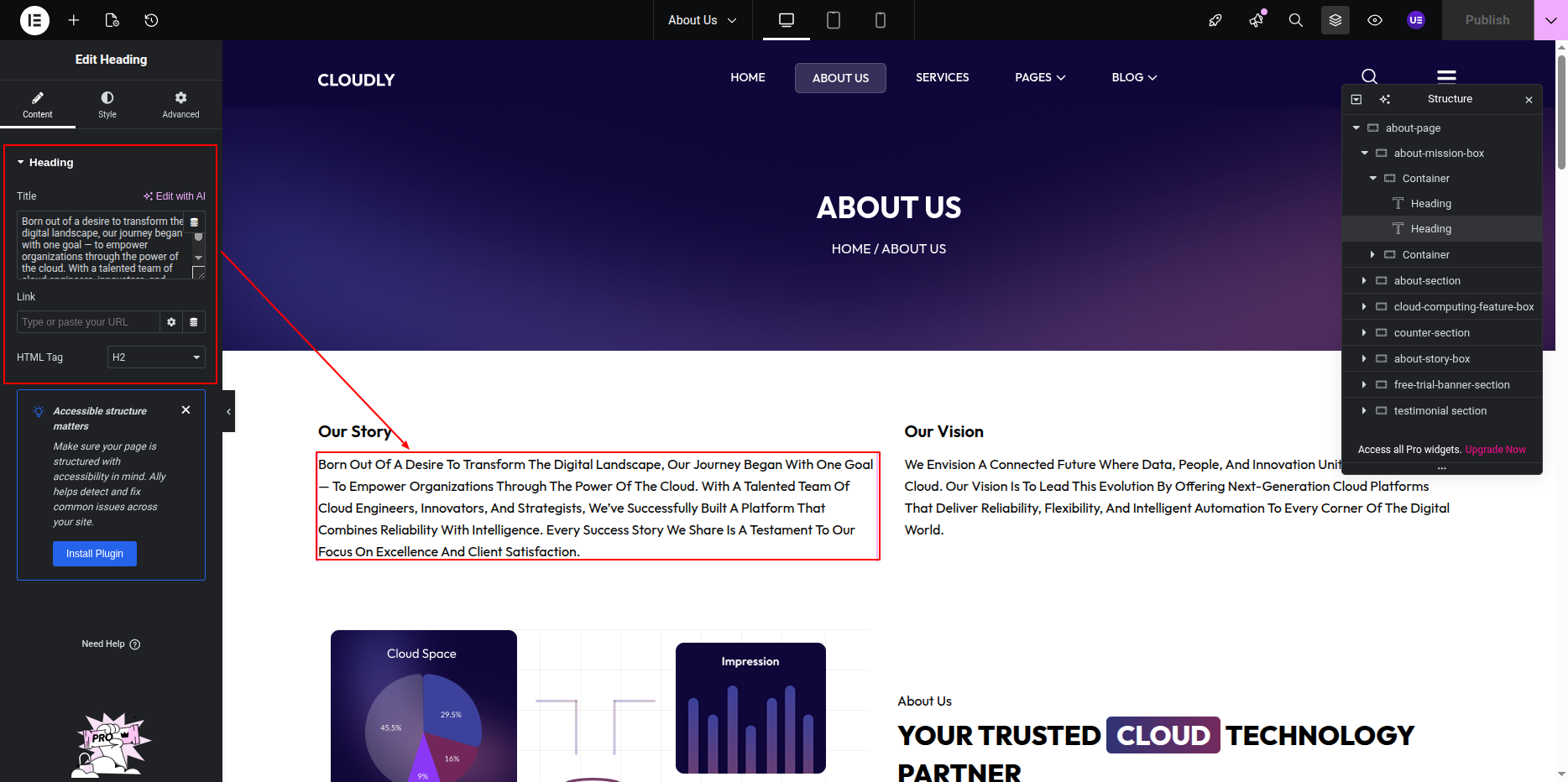 About Page Banner Section