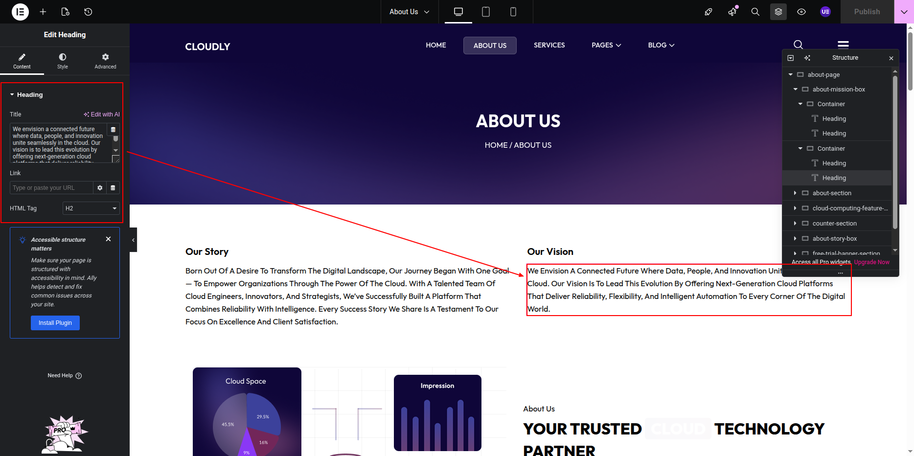 About Page Banner Section