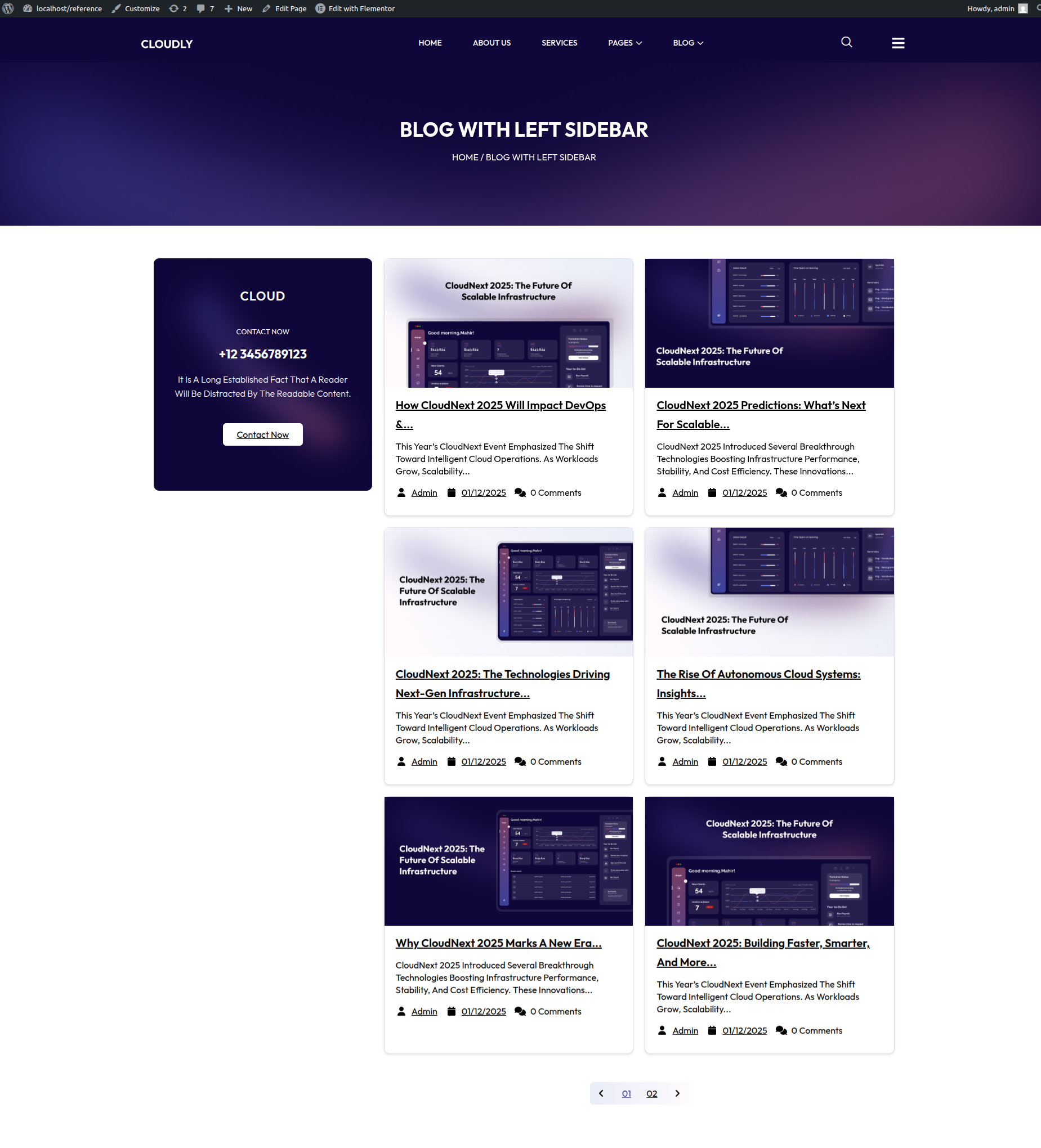 Final Blog with Left Sidebar Layout