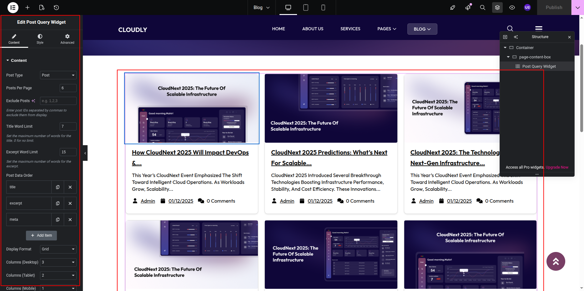 Blog Page Without Sidebar