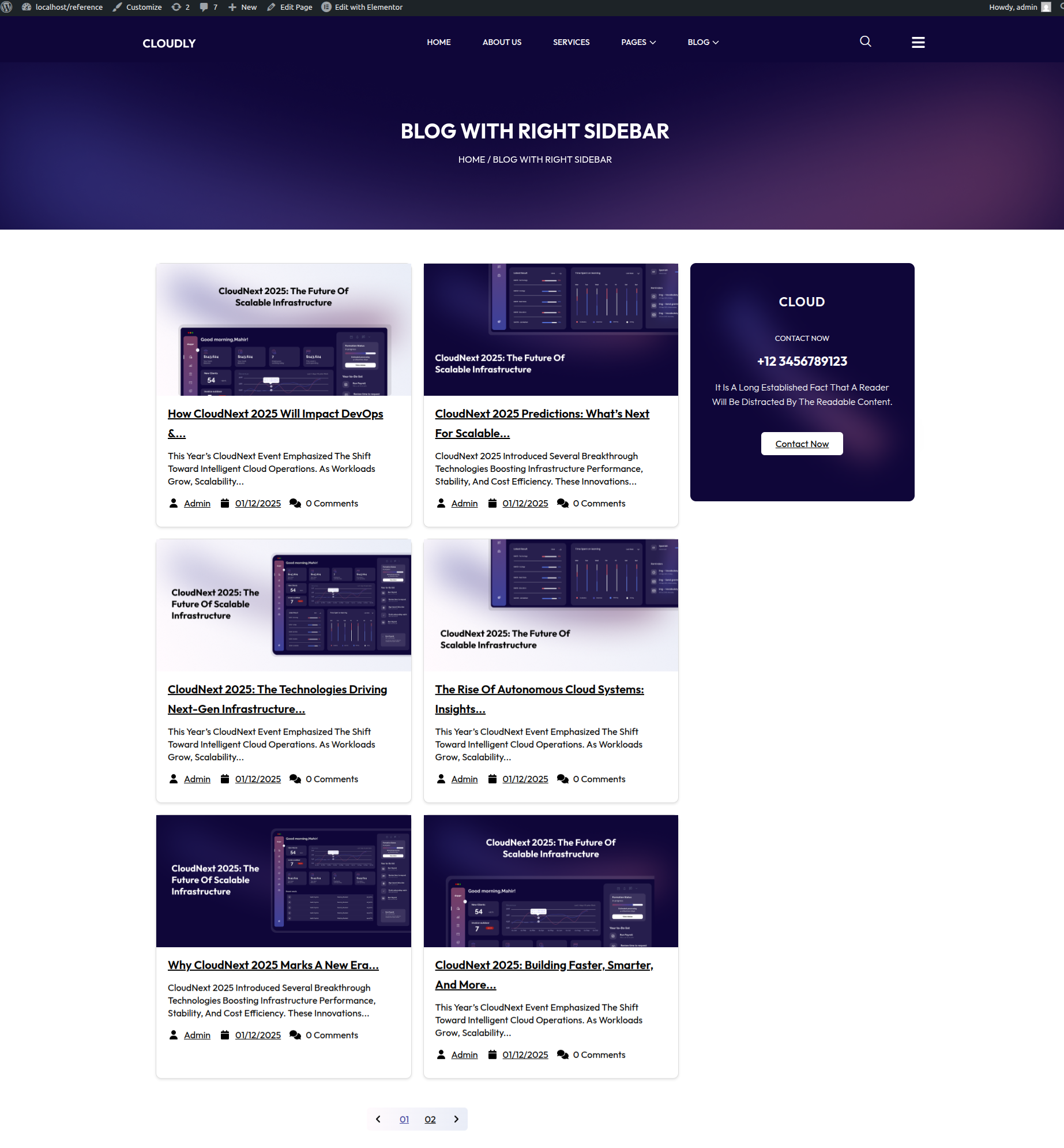 Final Blog with Right Sidebar Layout