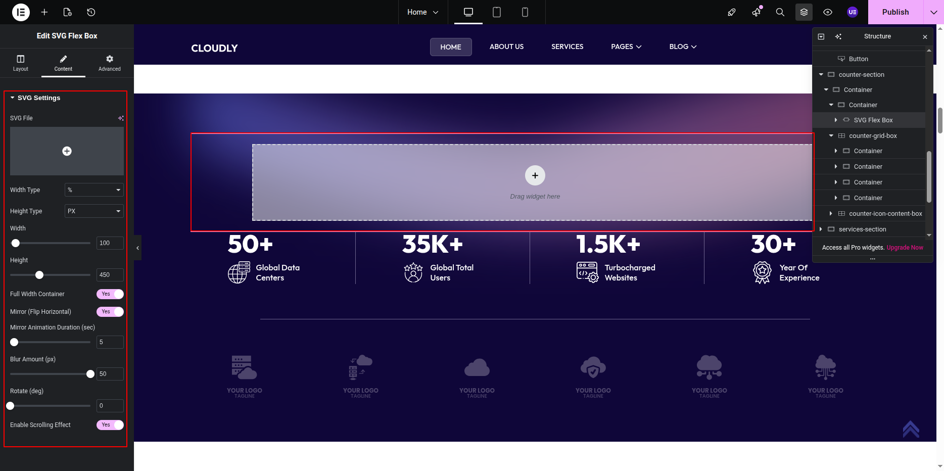 Adding SVG Icon to Counter in Elementor