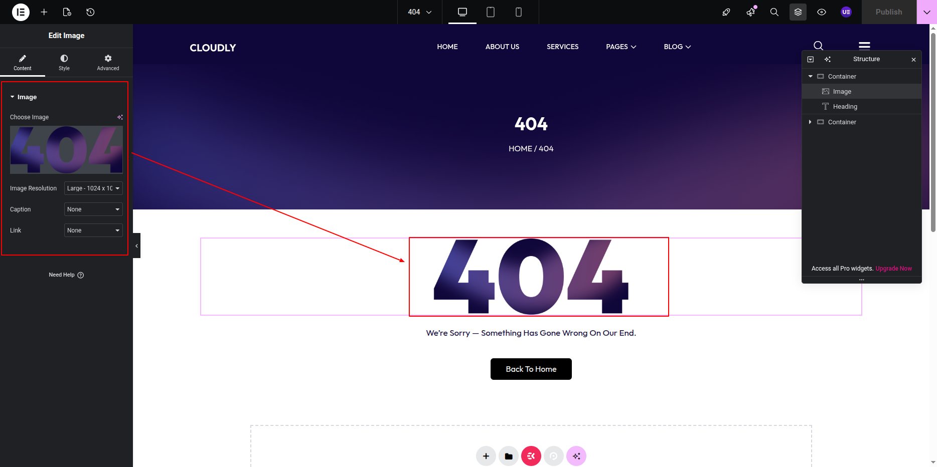 404 Page Banner Section
