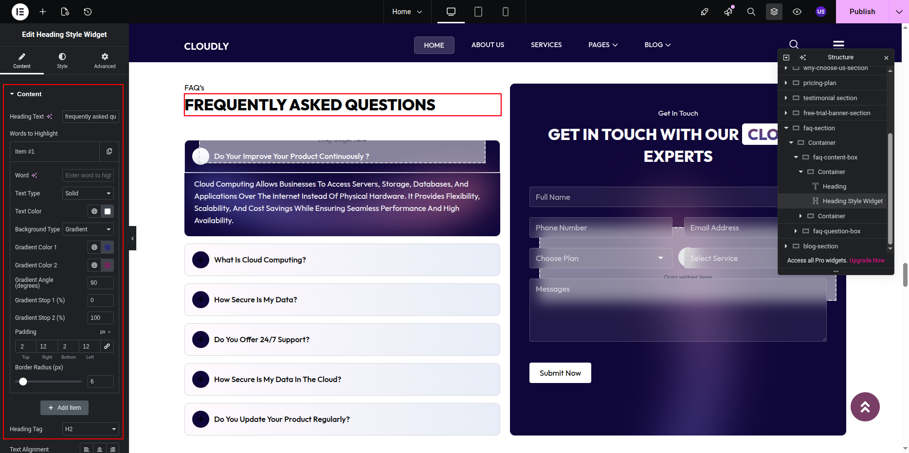 FAQ Section Title and Heading