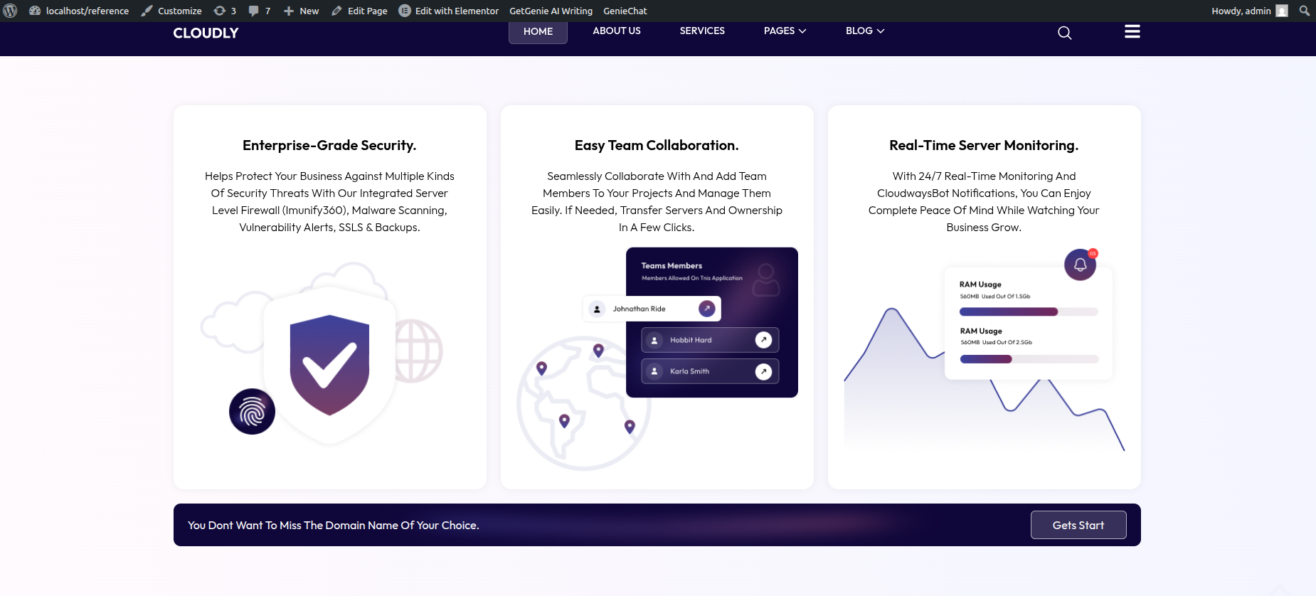 Homepage Features Section