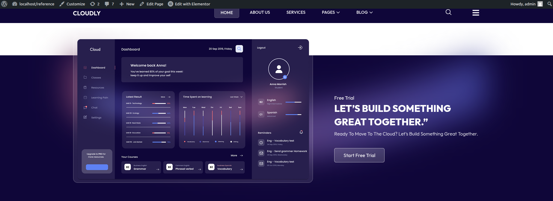 Free Trial Banner Section Final View