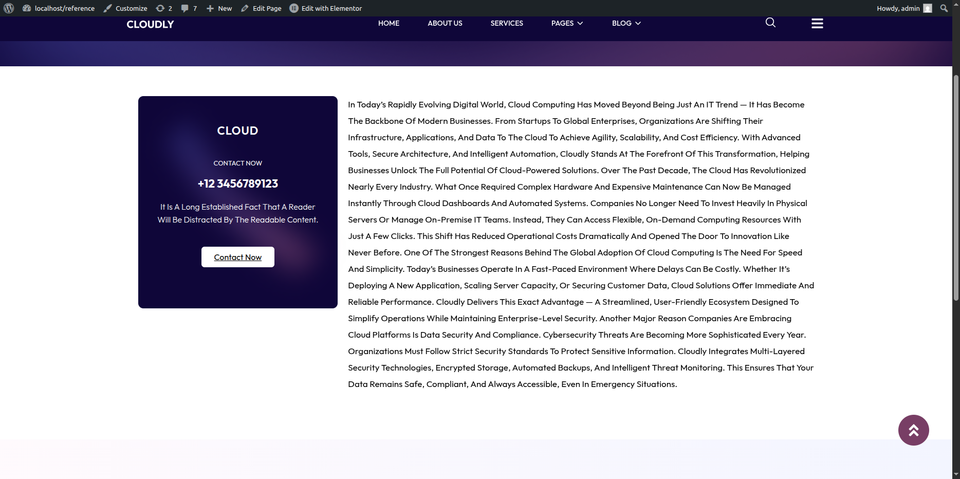 Page with Left Sidebar