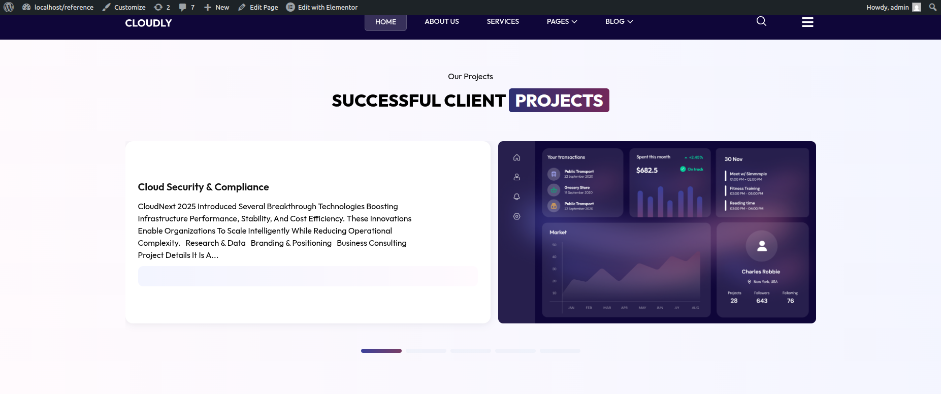 Projects Section Final View