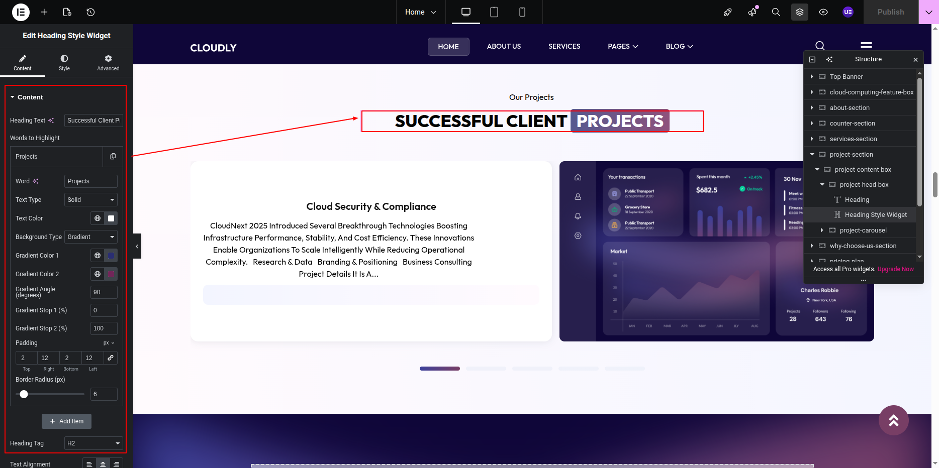 Projects Section Heading