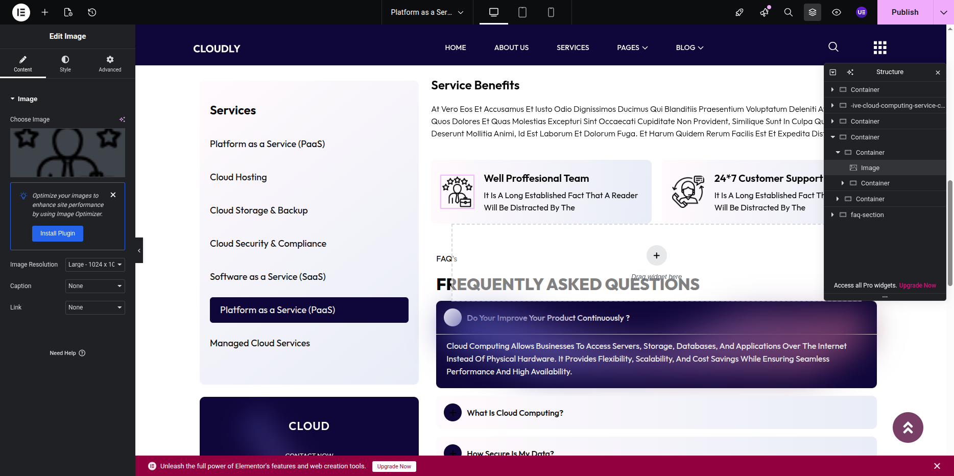 Service Page Services Posts Section