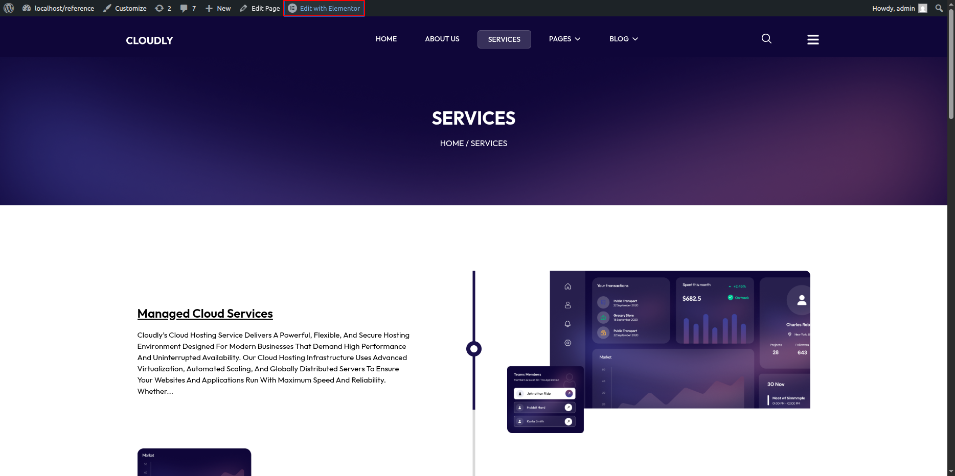 Service Page Banner Section