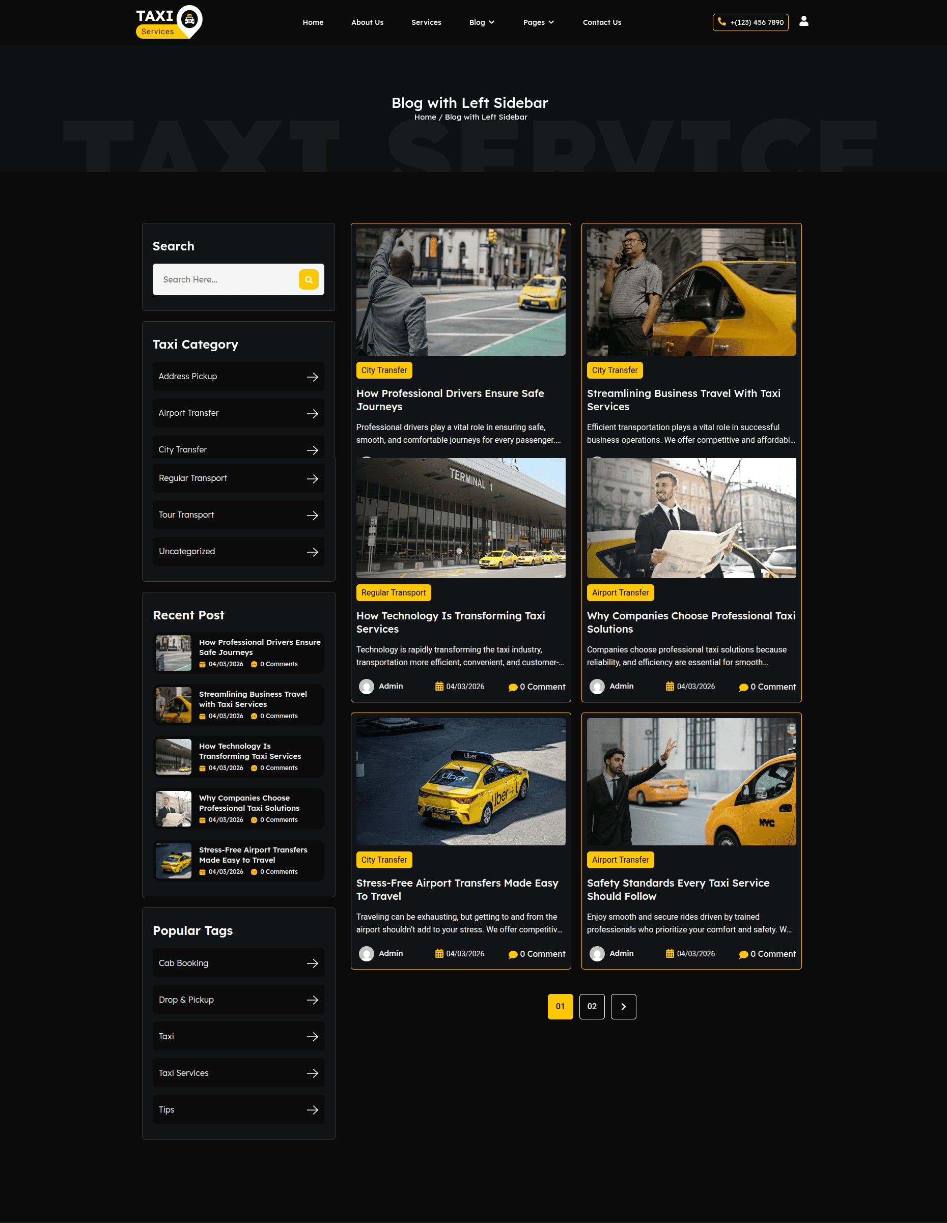 Final Blog with Left Sidebar Layout