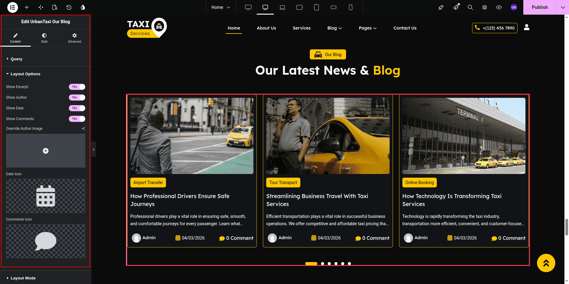 Blog Section Title and Heading