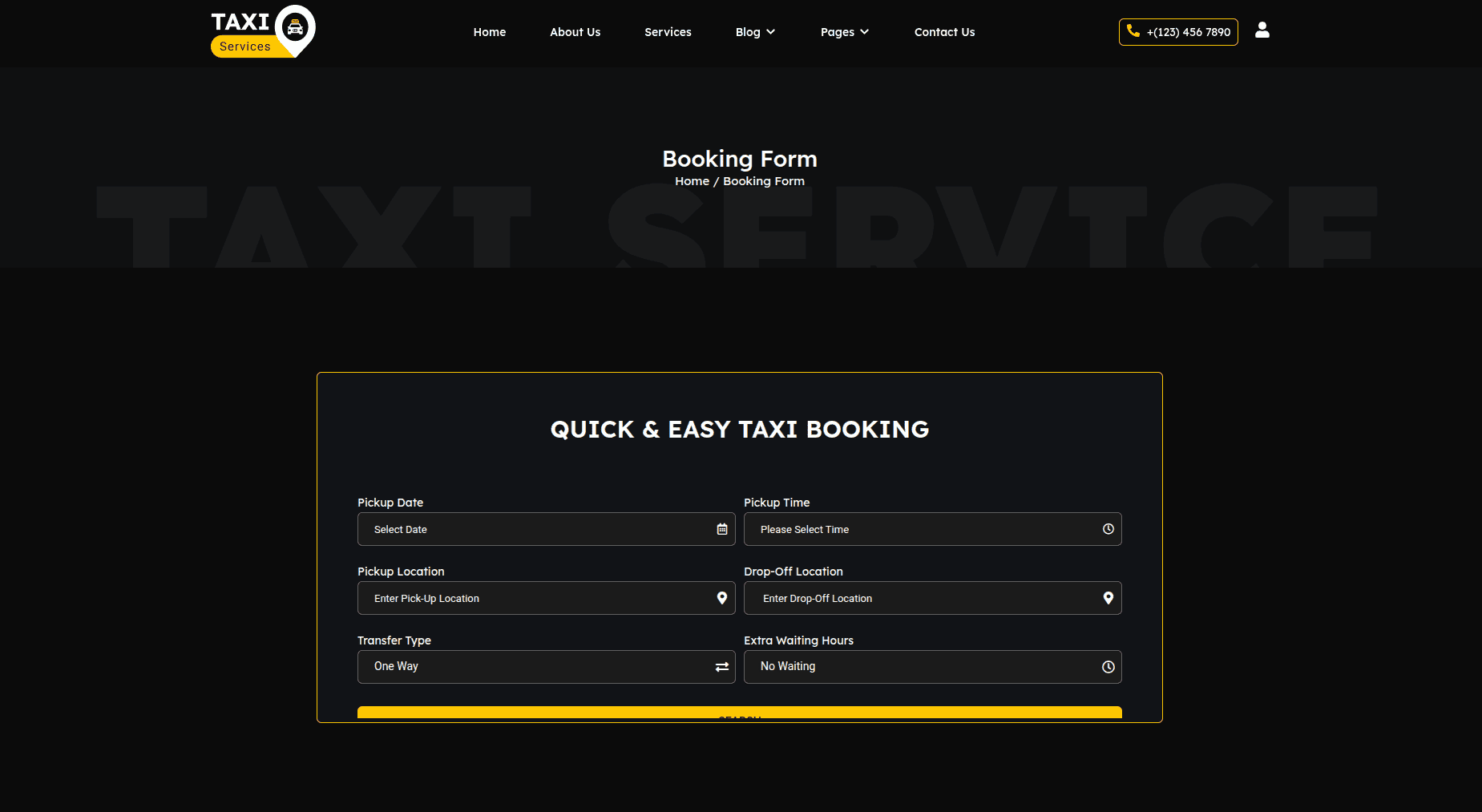 Booking Form Final View