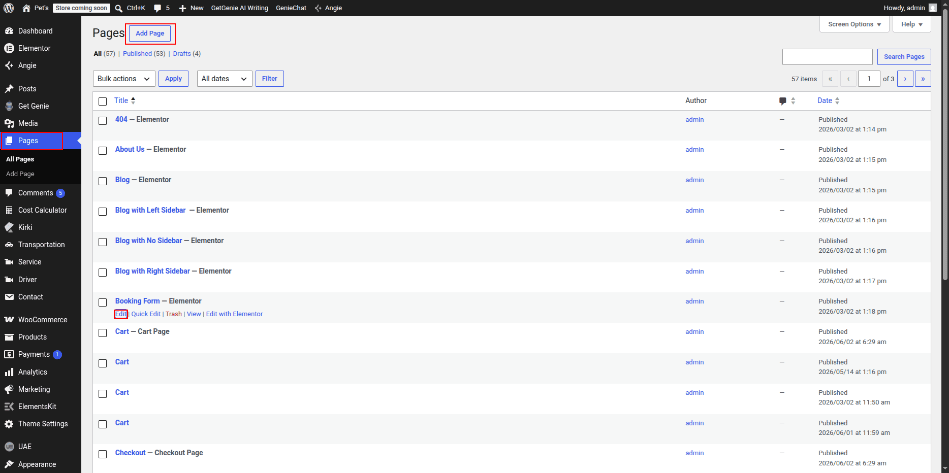 Booking Form Page Editor Access