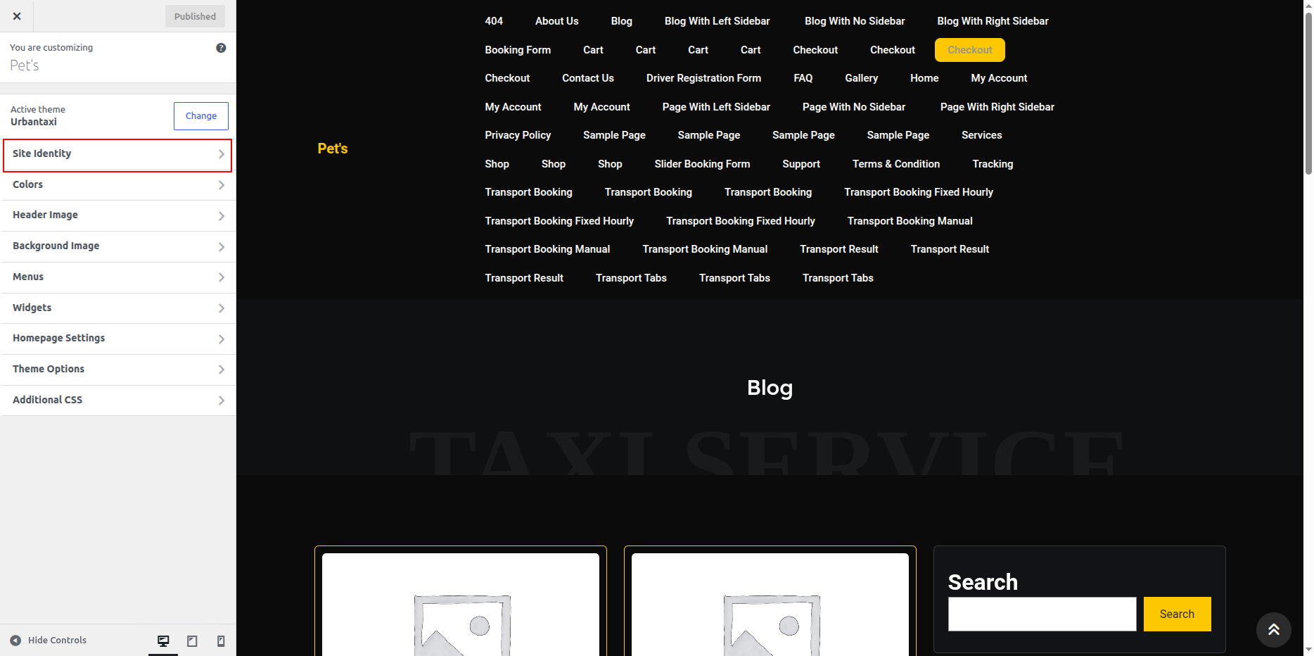 Edit Site Title and Tagline