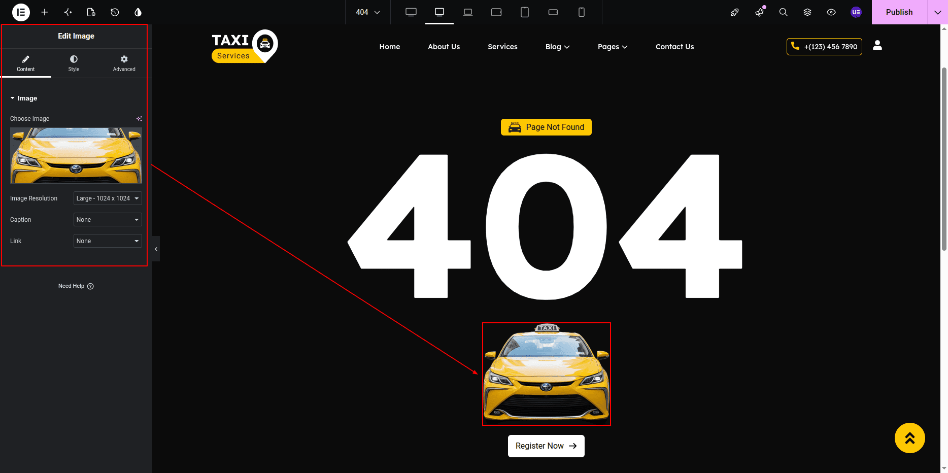 404 Page Banner Section