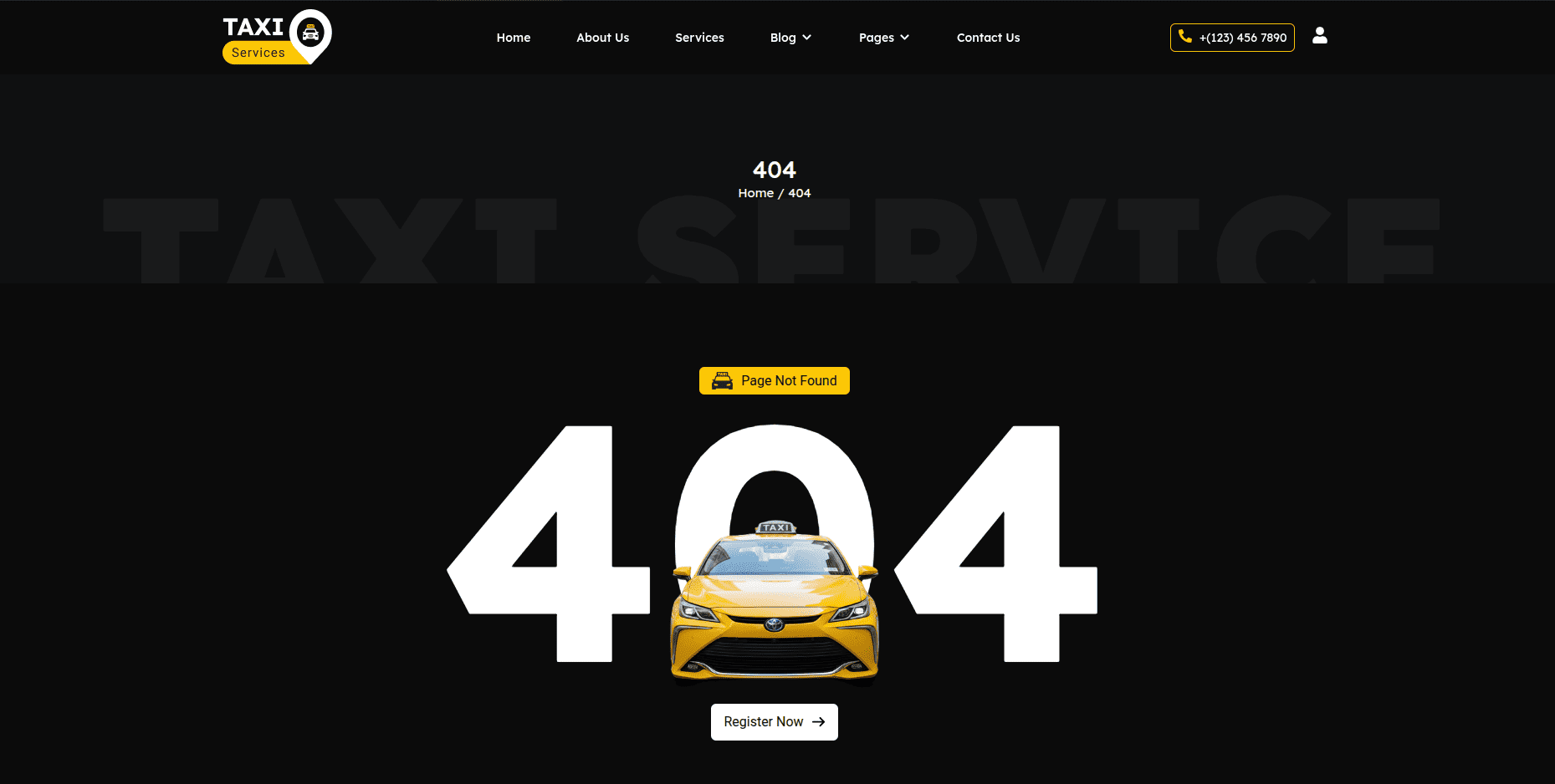 404 Page Section