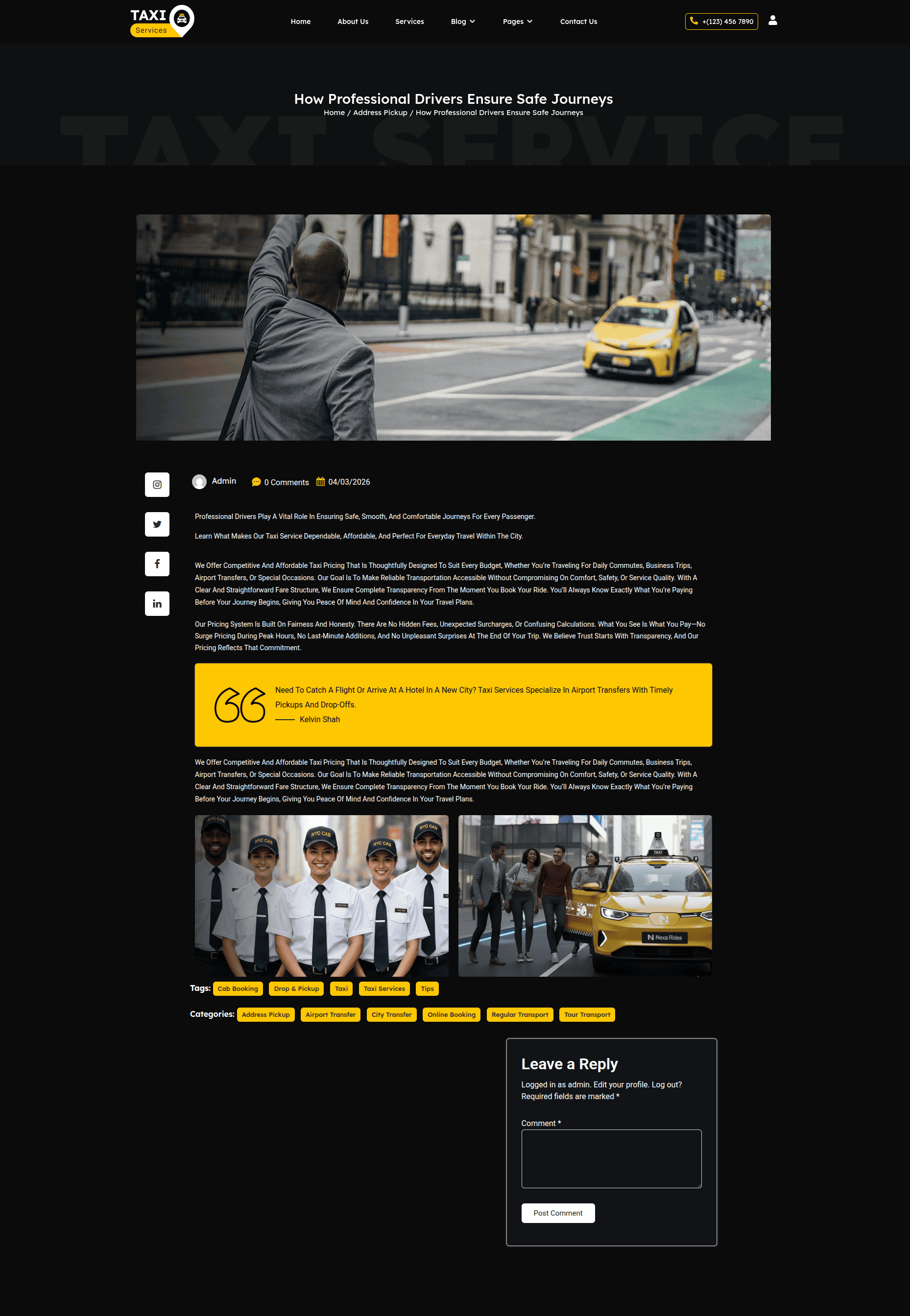 Blog Single Page Final View